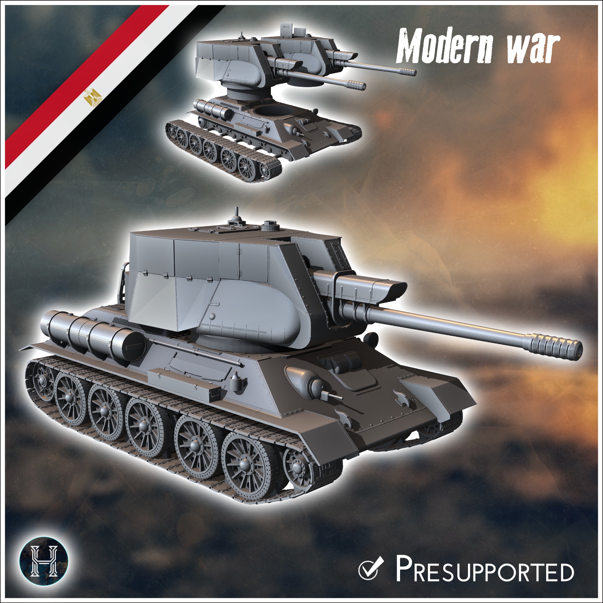 T122 SPG 122mm assault gun - Egypt Egyptian Cold War Africa Arabic Arab Middle Near East
